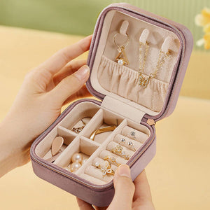 DOUBLE LAYER VELVET JEWELRY BOX