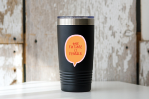 The Future is Female Sticker - girl, pink, woman, graduation