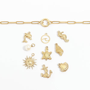 Stainless Steel Paperclip Carabiner Charm Holder Necklace