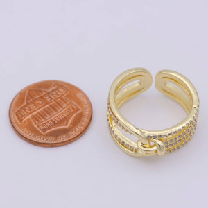 Dainty Knot Tie Gold Filled Ring Open Adjustable Ring O458