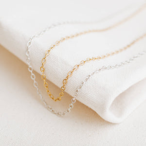 Fine Textured Chain (Adjustable) Gold or Silver