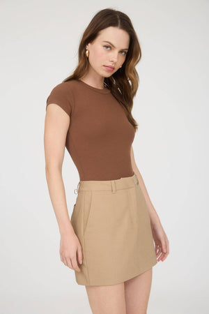 SHORT SLEEVE KNIT BODYSUIT