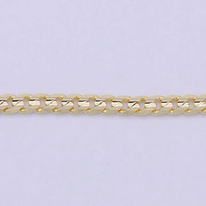 OS 18k Gold Filled Cuban Link Chain Bracelet 7", Gold Curb Chain Bracelet, Miami Cuban Bracelet, Cuban Chain Bracelet Women WA-847