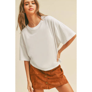 Blank Long Crop Tee