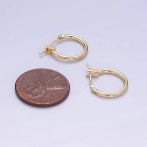 14K Gold Filled 14mm Minimalist Latch Cartilage Hoop Earrings | V540