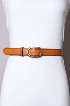 Oval buckle hip belt