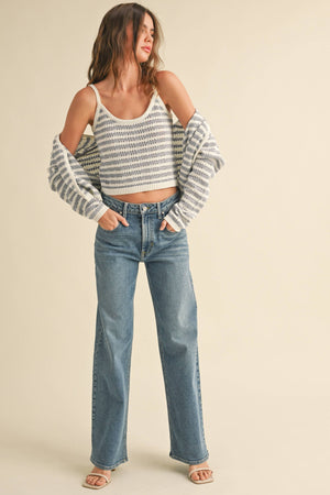 T2971 CROCHET KNITTED TANK TOP