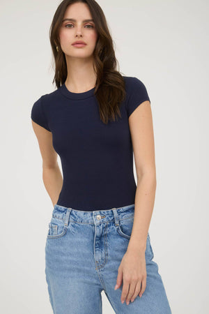 SHORT SLEEVE KNIT BODYSUIT