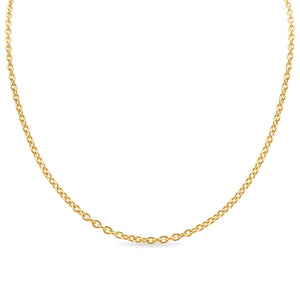 Gold 20" Stainless Steel Loop Chain Necklace