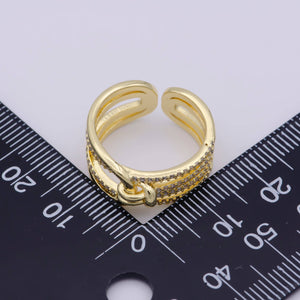 Dainty Knot Tie Gold Filled Ring Open Adjustable Ring O458