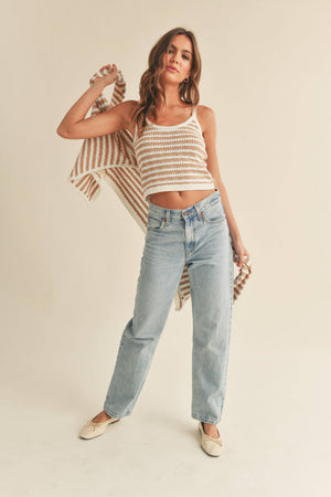 T2971 CROCHET KNITTED TANK TOP