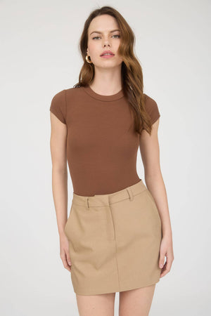 SHORT SLEEVE KNIT BODYSUIT