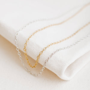 Fine Textured Chain (Adjustable) Gold or Silver