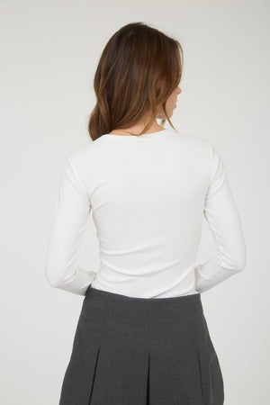 RIBBED LONG SLEEVE HENLEY