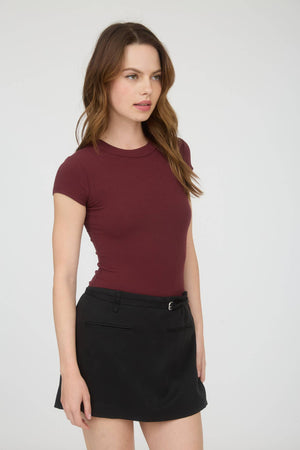 SHORT SLEEVE KNIT BODYSUIT