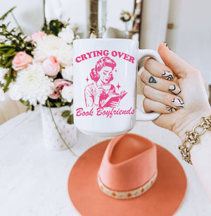 Crying Over Book Boyfriend Mug