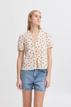 Ichi Rosey Tie Front Top