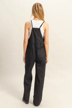 Front Button Washed Twill Overall