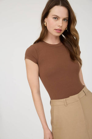 SHORT SLEEVE KNIT BODYSUIT