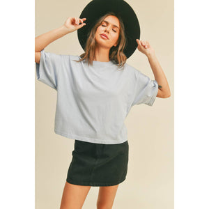 Blank Long Crop Tee