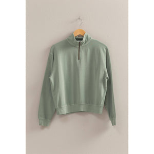 Half Zip Long Sleeve Sweatshirt