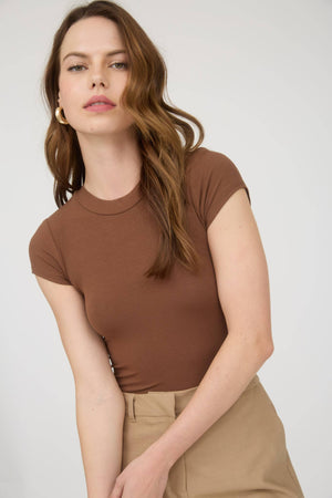 SHORT SLEEVE KNIT BODYSUIT