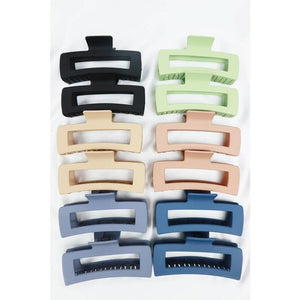 Matte Jumbo Cut Out Rectangle Hair Claw