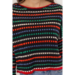 HF24F772-Multi-Color Striped Sweater