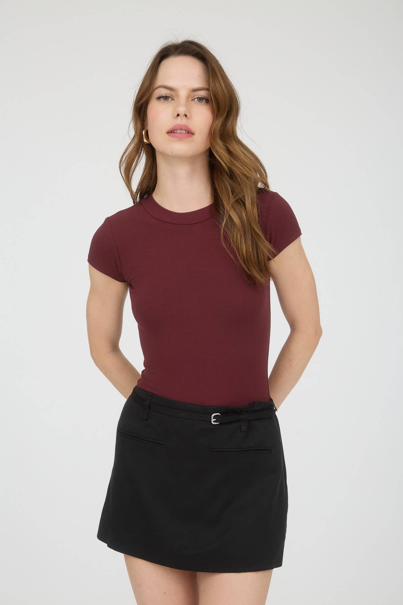 SHORT SLEEVE KNIT BODYSUIT