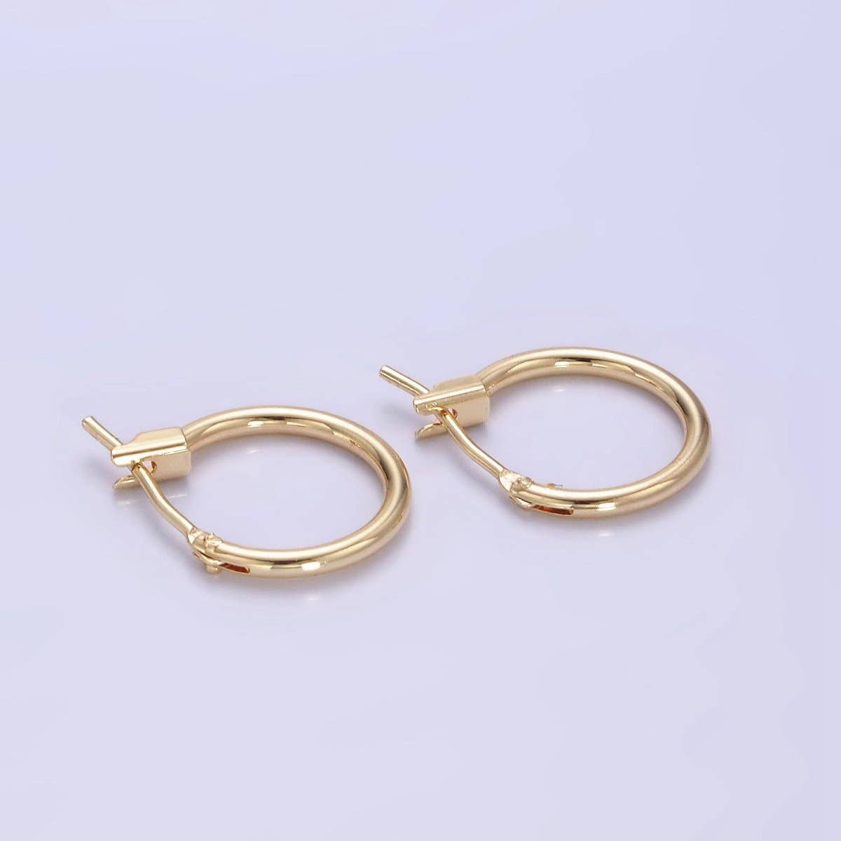 14K Gold Filled 14mm Minimalist Latch Cartilage Hoop Earrings | V540
