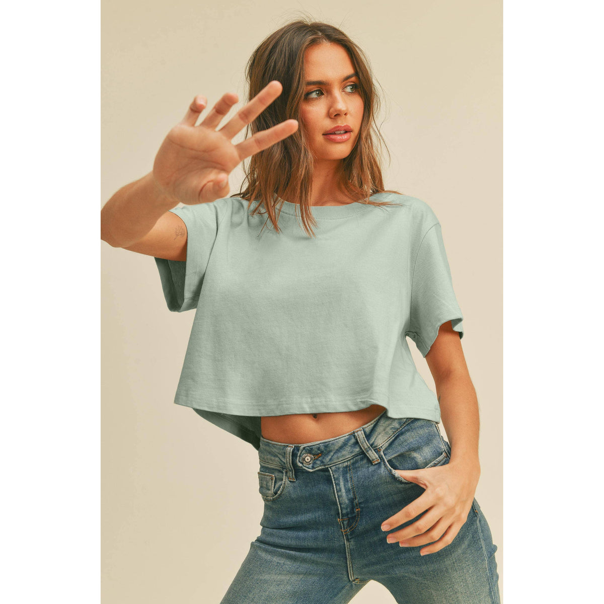 Blank Short Crop Tee