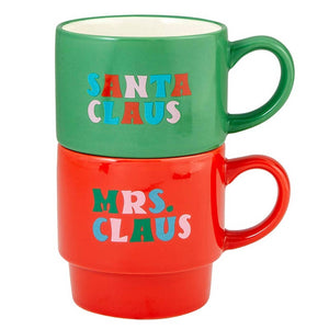 Stacking Mugs Set-Mrs/SantaS/2