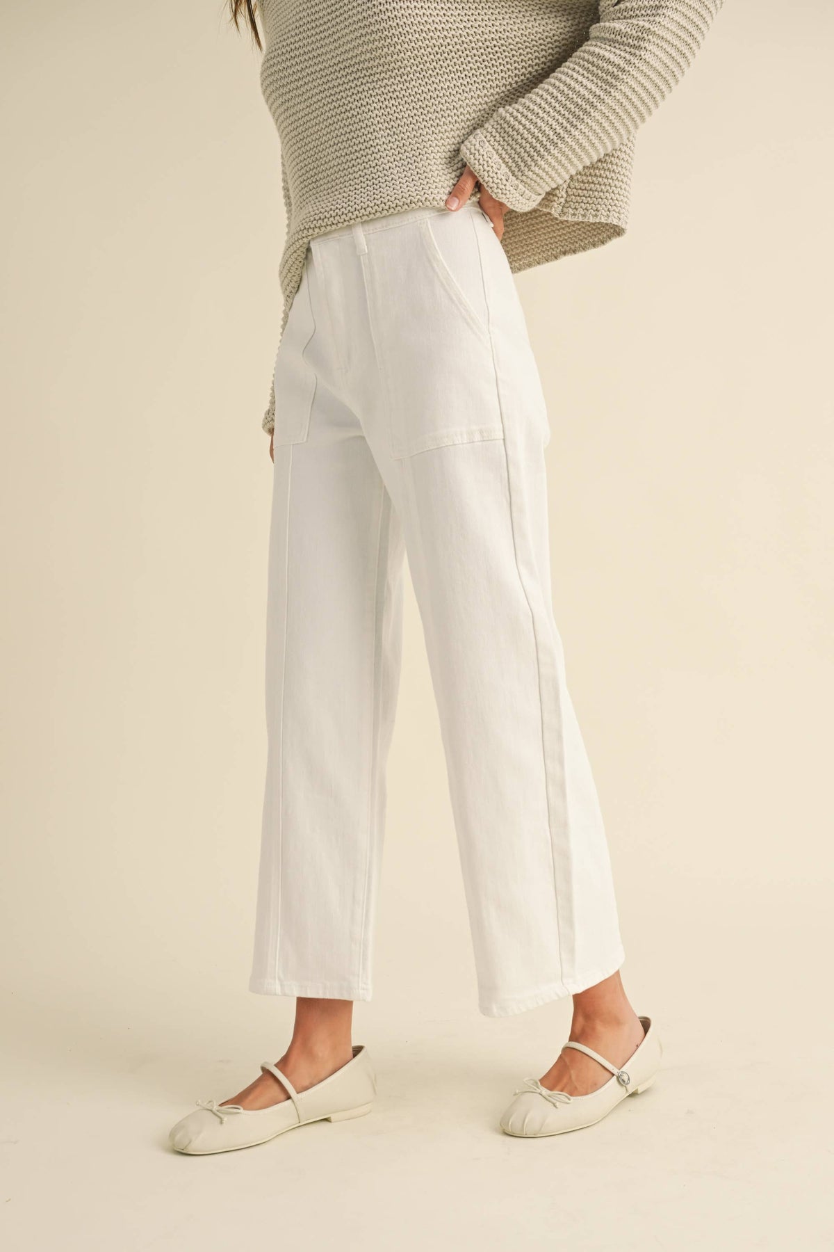PANELED STRETCH PANTS