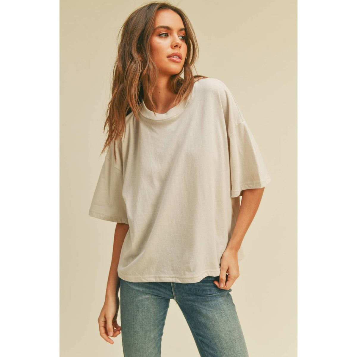 Blank Long Crop Tee