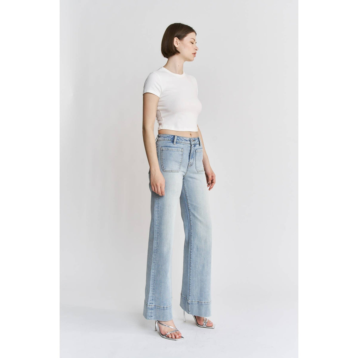 HIGH RISE WIDE LEG WITH PATCH POCKET