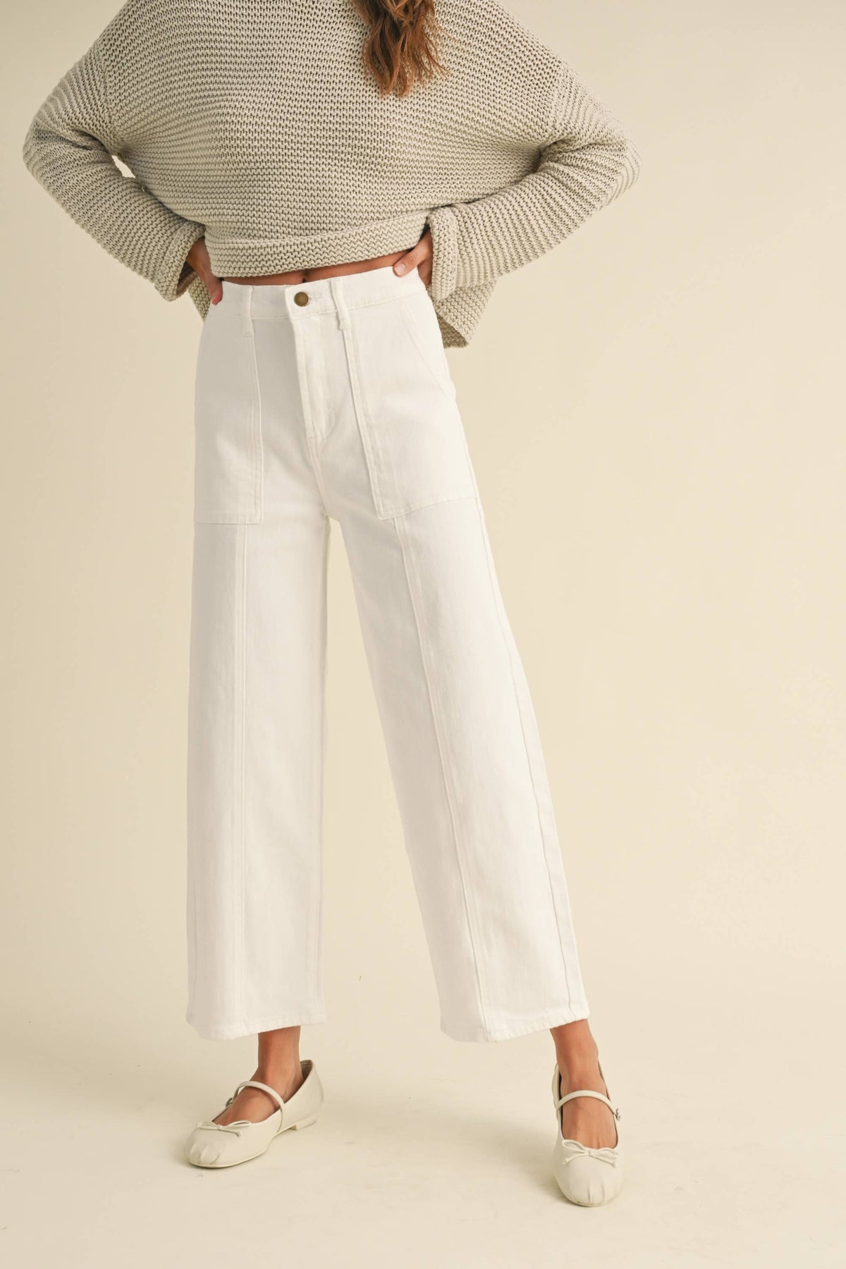 PANELED STRETCH PANTS