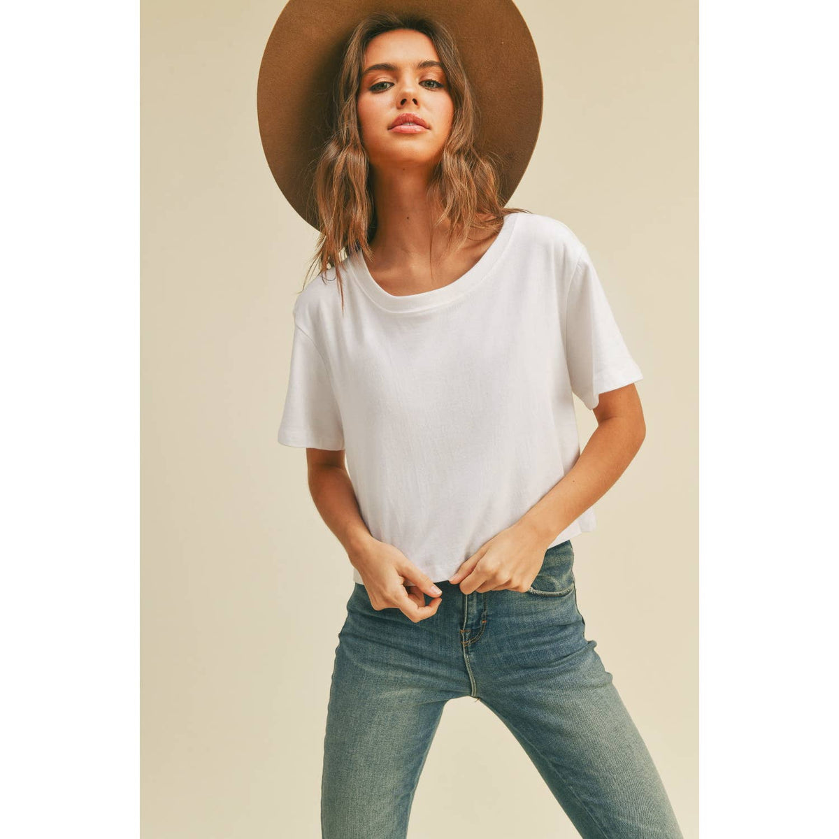 Blank Short Crop Tee