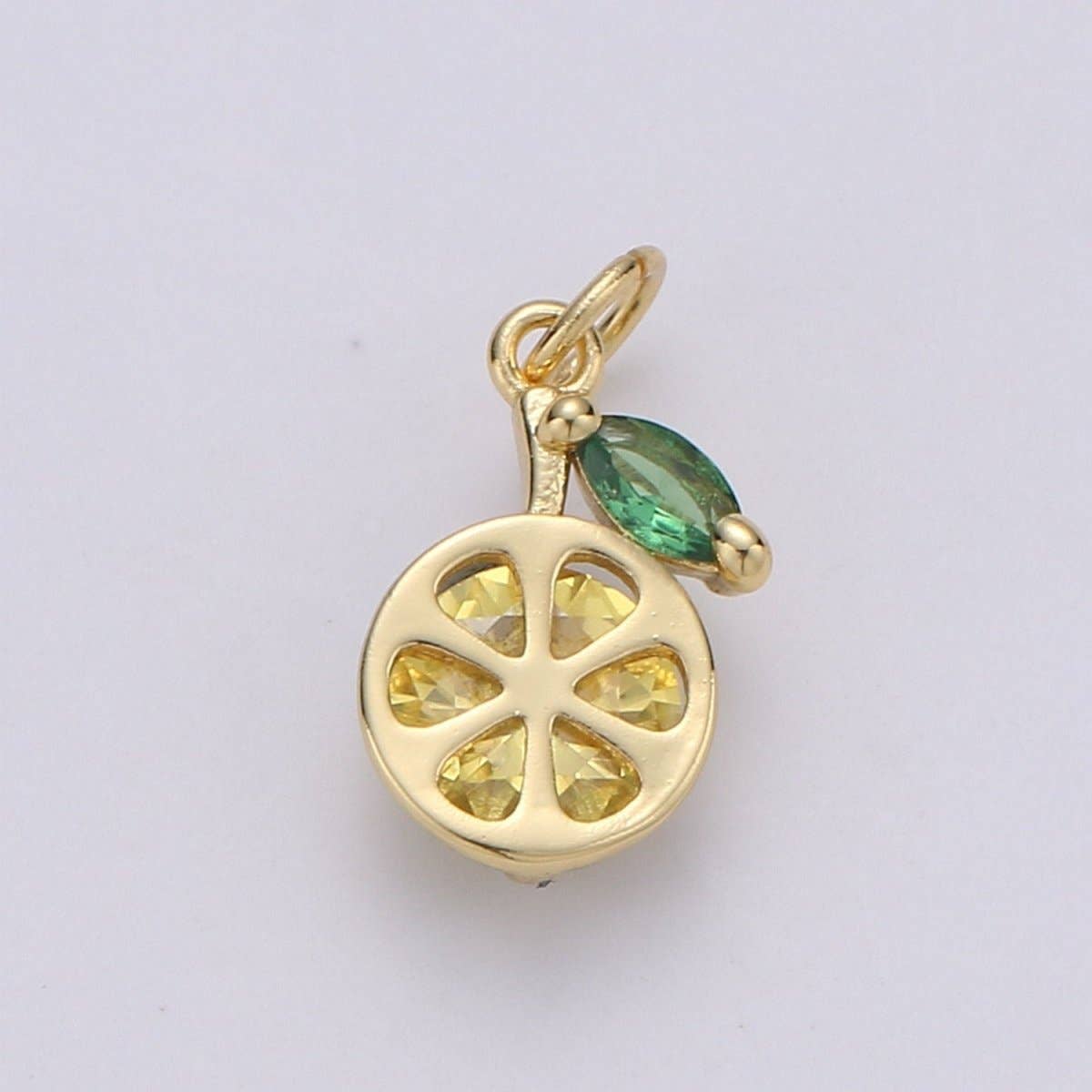 14K Gold Filled Mini Lemon Fruit Nature Charm | D681