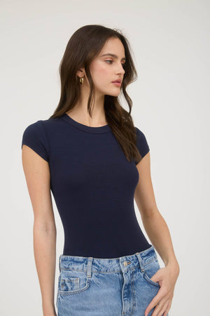 SHORT SLEEVE KNIT BODYSUIT