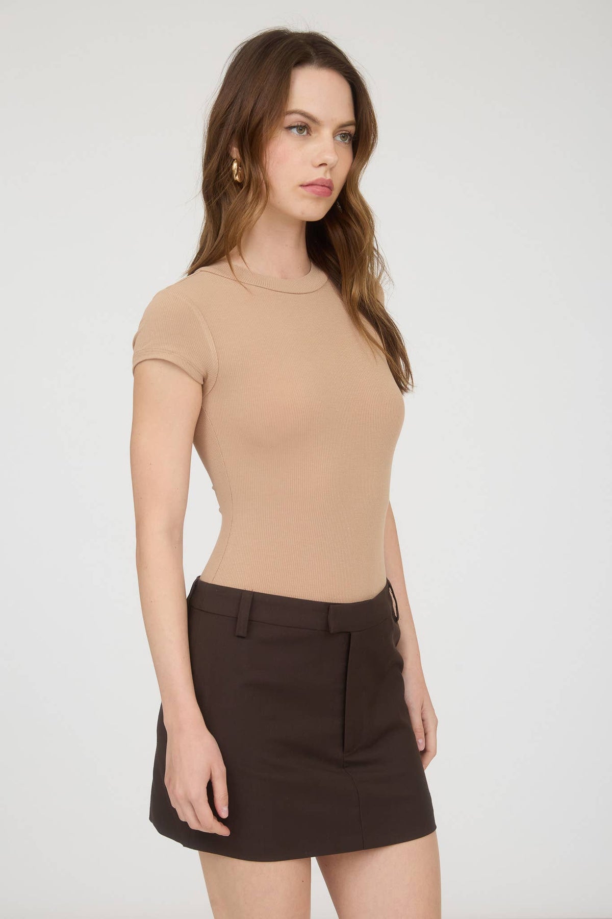 SHORT SLEEVE KNIT BODYSUIT