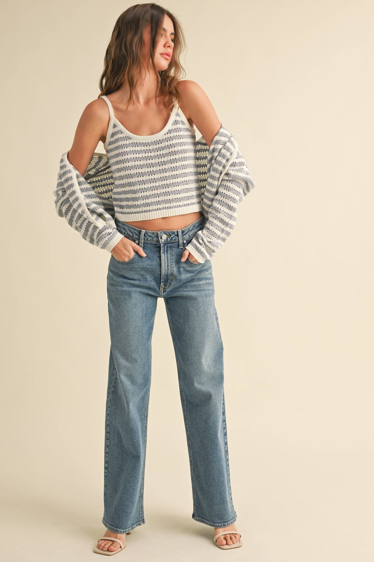 T2971   CROCHET KNITTED TANK TOP