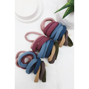 10-Pcs Dark Color Assorted Hair Tie Set