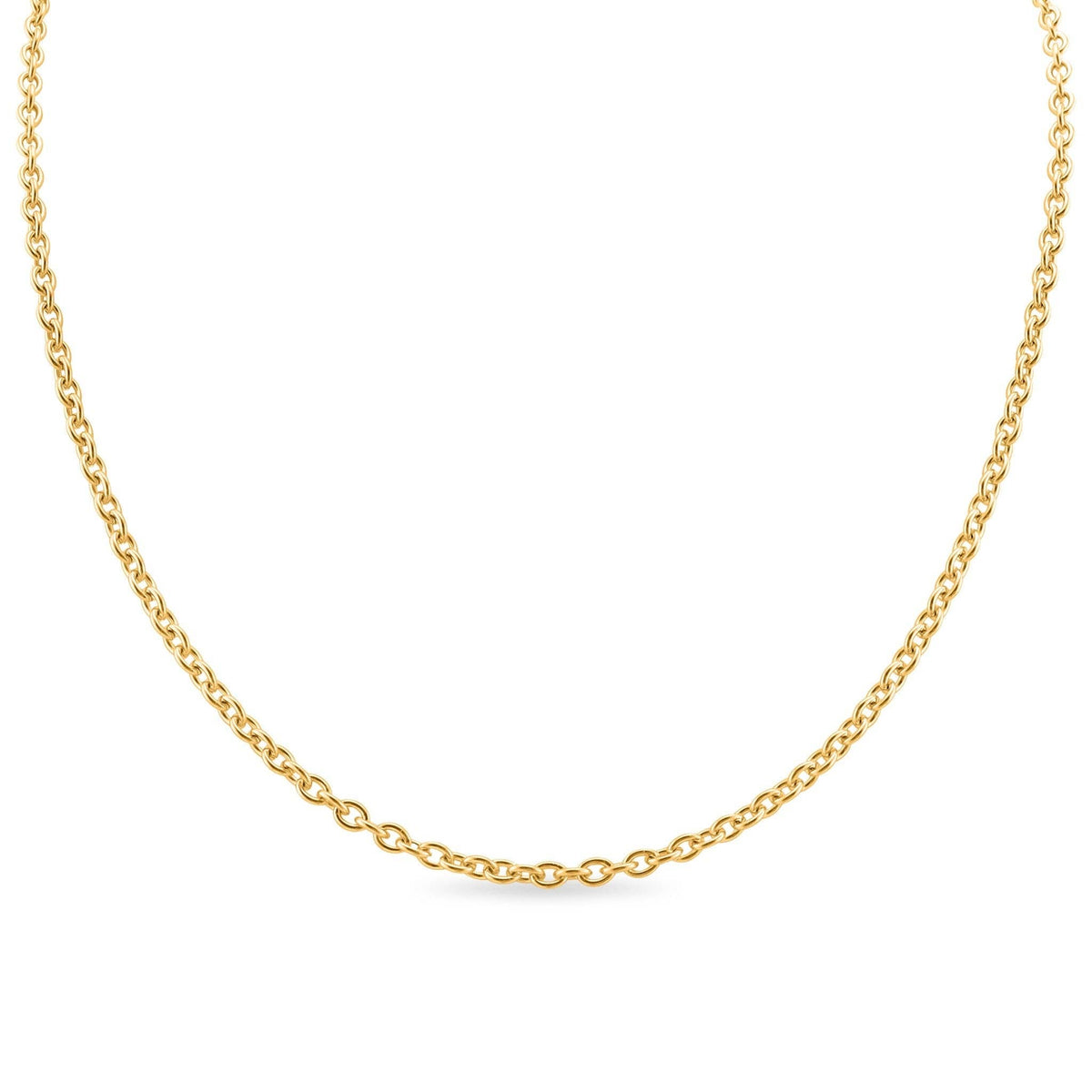 Gold 16" Stainless Steel Loop Chain Necklace