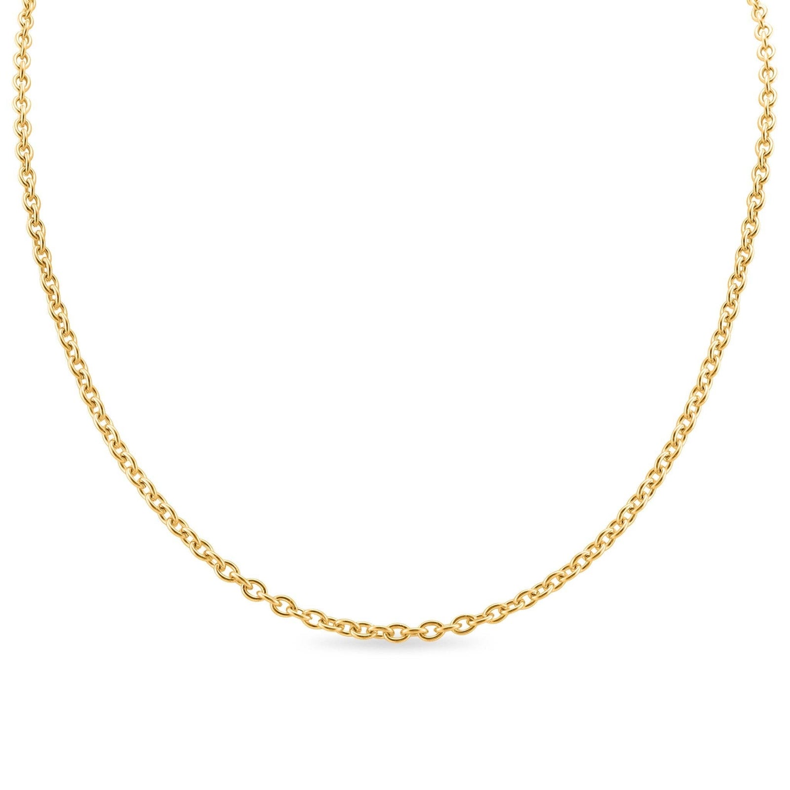 Gold 16" Stainless Steel Loop Chain Necklace