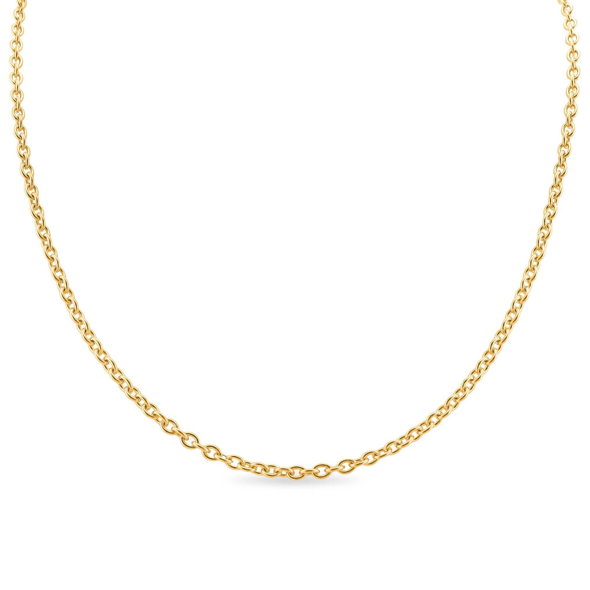 Gold 20" Stainless Steel Loop Chain Necklace