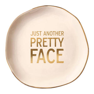 Ceramic Tray with Makeup Sponge - Blush