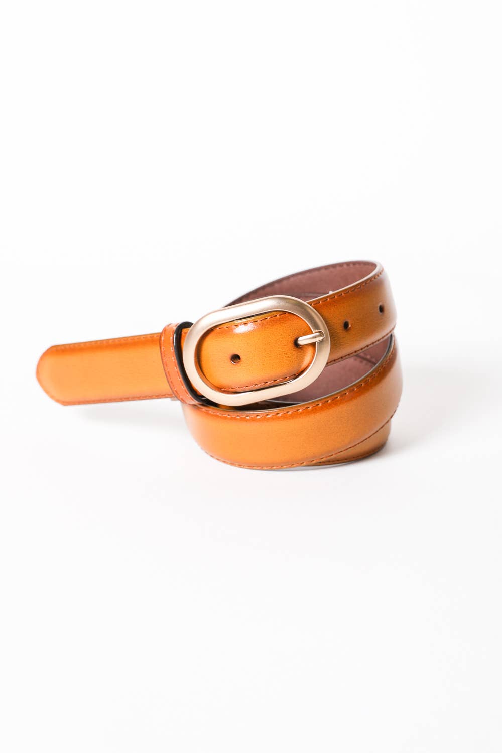 Oval buckle hip belt