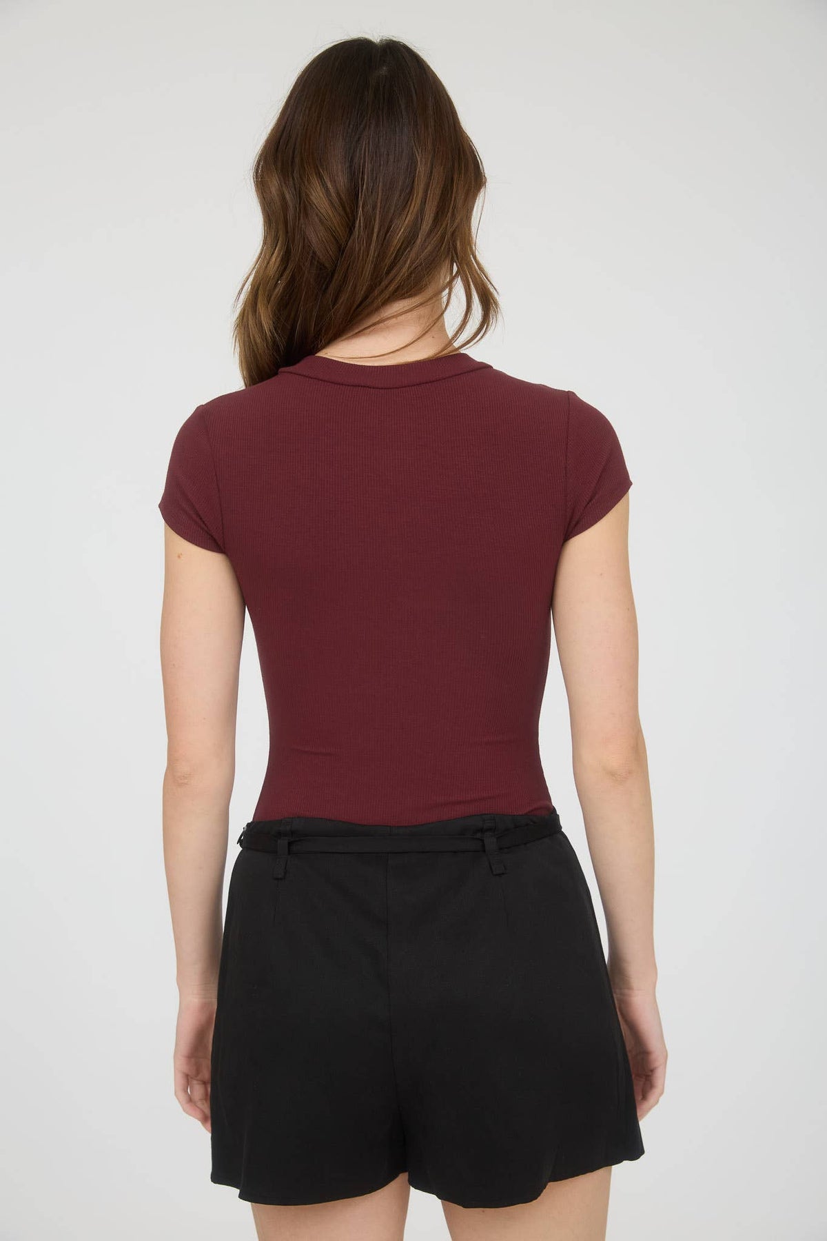 SHORT SLEEVE KNIT BODYSUIT