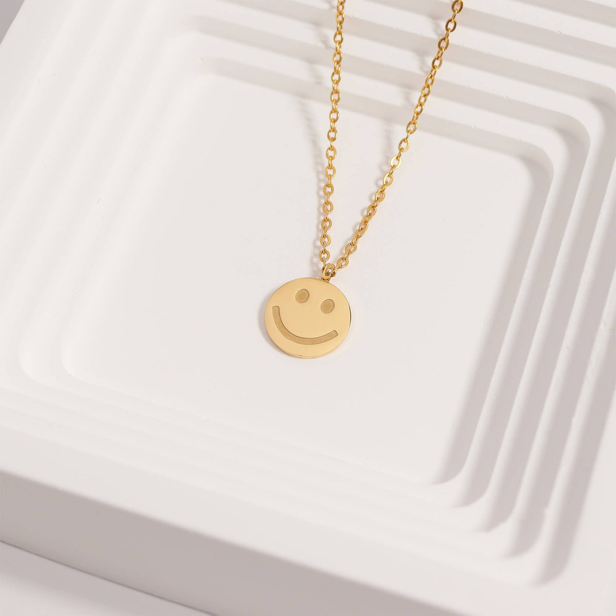 Gold 16" Stainless Steel Loop Chain Necklace