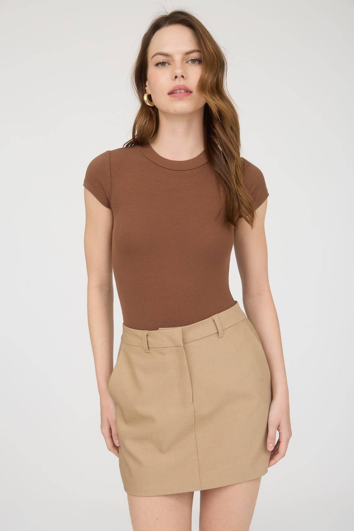 SHORT SLEEVE KNIT BODYSUIT